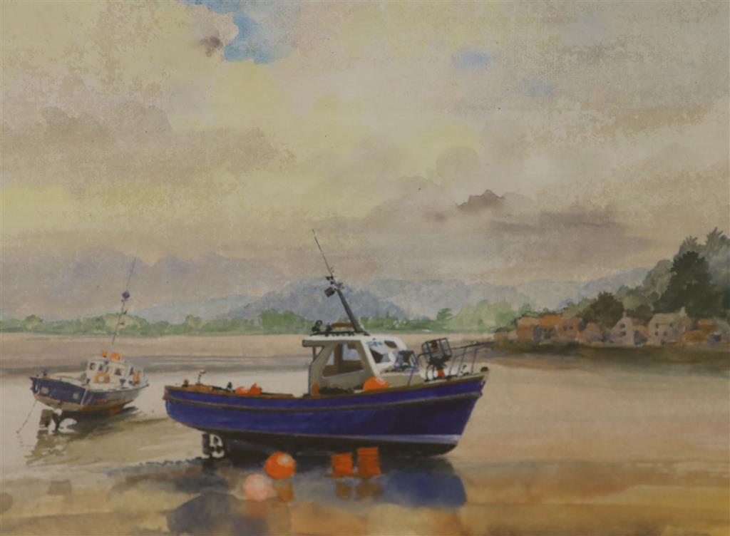 Charles Sutton, watercolour, The Old Harbour, Minehead, Somerset, initialled, 20 x 25cm